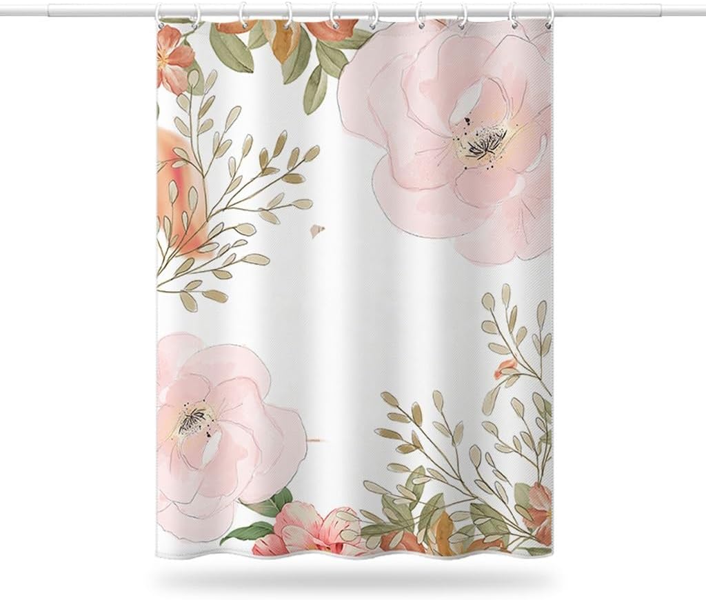Shower Liner Shower Curtain Bath Shower Curtain Waterproof Polyester Shower Curtain Digital Printing Door Curtain Home Shower Curtain with Hooks Suitable for Bathroom (Size : W120xH180cm) ( )