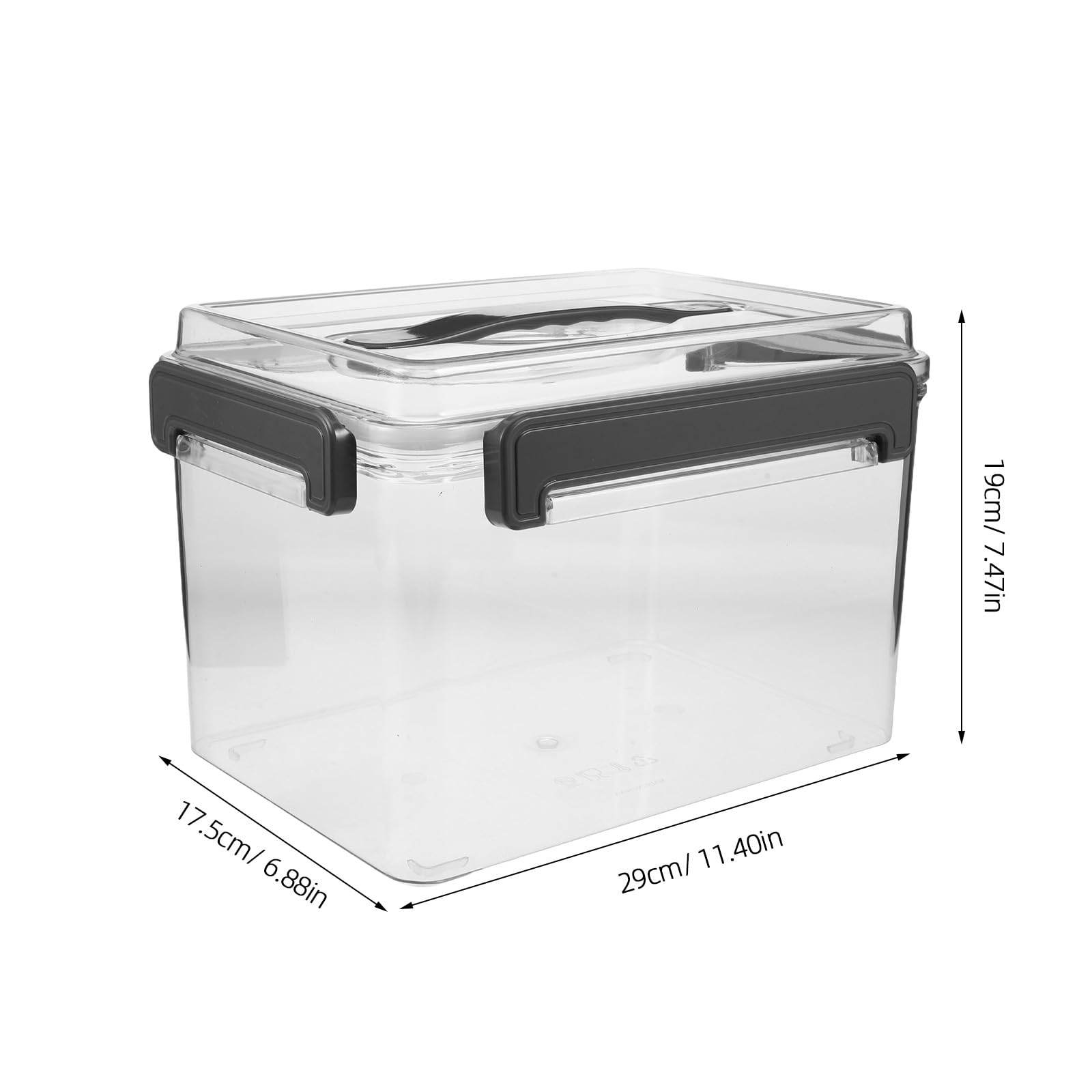 Organizador portátil para Lentes de cámara: Caja de Almacenamiento de plástico Transparente con Tapa y asa para Guardar Equipos fotográficos y Lentes. Medidas: 11,4 x 7,5 x 6,9 Pulgadas.