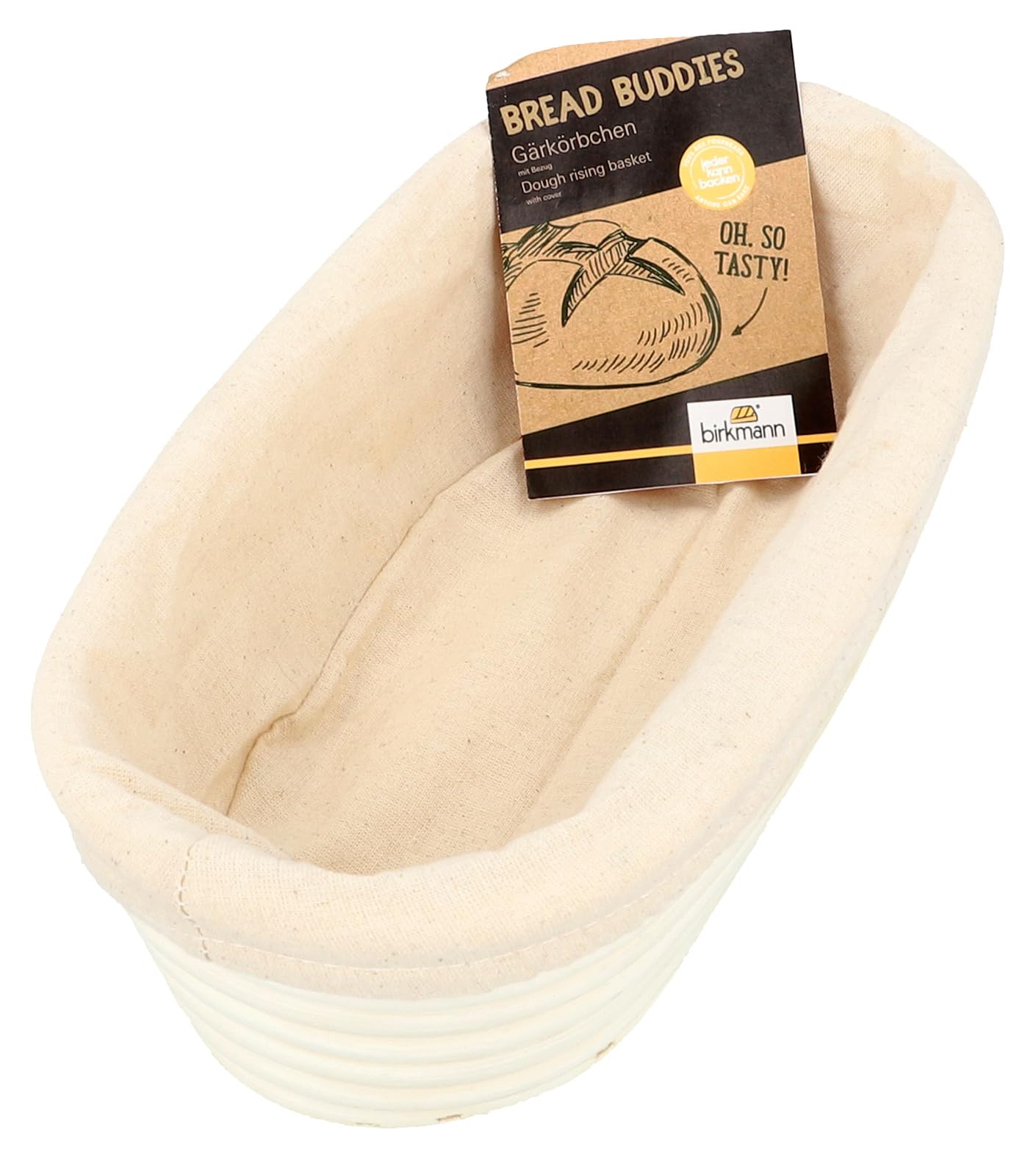 Corbeille à lever Birkmann avec housse coton pour fermentation pain allongé