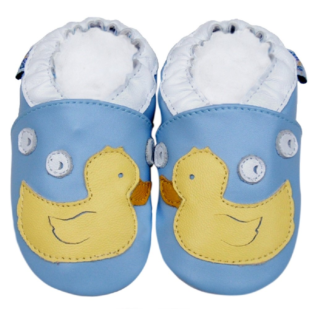 Soft Sole Leather Baby Shoes Boy Girl Infant Children Kid Toddler Boy First Walk Gift Duck Blue (18-24month, Blue)
