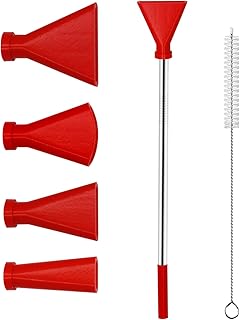 4PCS Stainless Steel Straw Blow Nozzles Set for Acrylic Paint Pouring Supplies, Painting Nozzle Tool with 4 Size Nozzles, Pour Painting Supplies for Fluid Art Bloom and Dutch Pouring (Red)