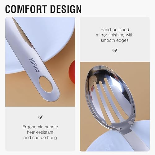 Miniatura 3 de Juego de Utensilios de Cocina de Acero Inoxidable, Juego de 7 Utensilios de Cocina, Utensilios de Cocina Duraderos - Tenedor para Carne, Cuchara de