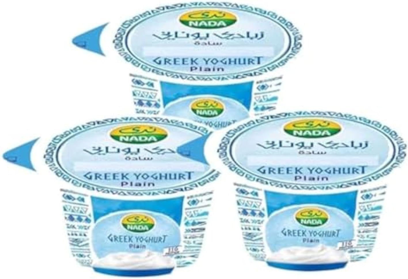 Nada Plain Greek Yoghurt 3 x 160 g