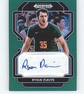 2022-23 Panini Prizm Draft Picks Autographs Prizms Green #72 Ryan Davis RC Rookie AUTO Vermont Catamounts Basketball Tradi...