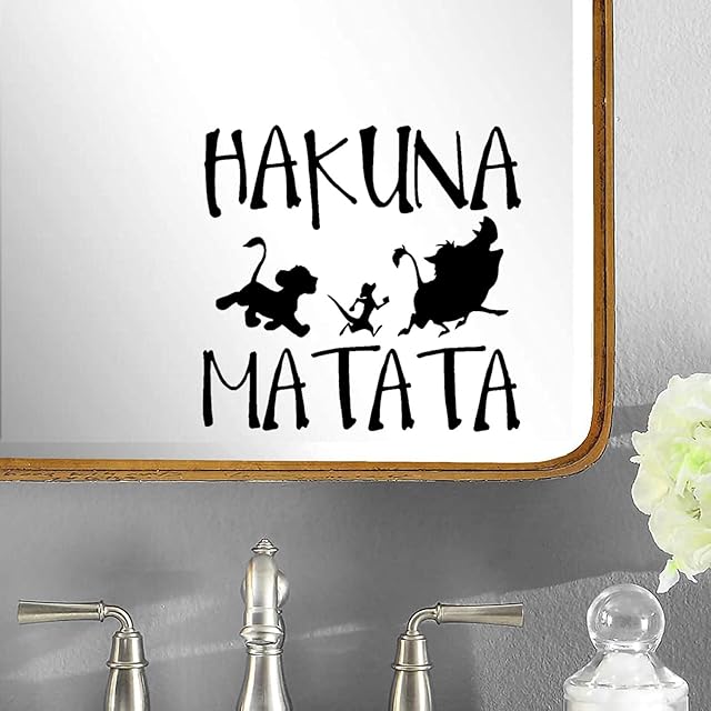 Hakuna Matata Novelty Window/Laptop/Wall/ Car Sticker (Black)