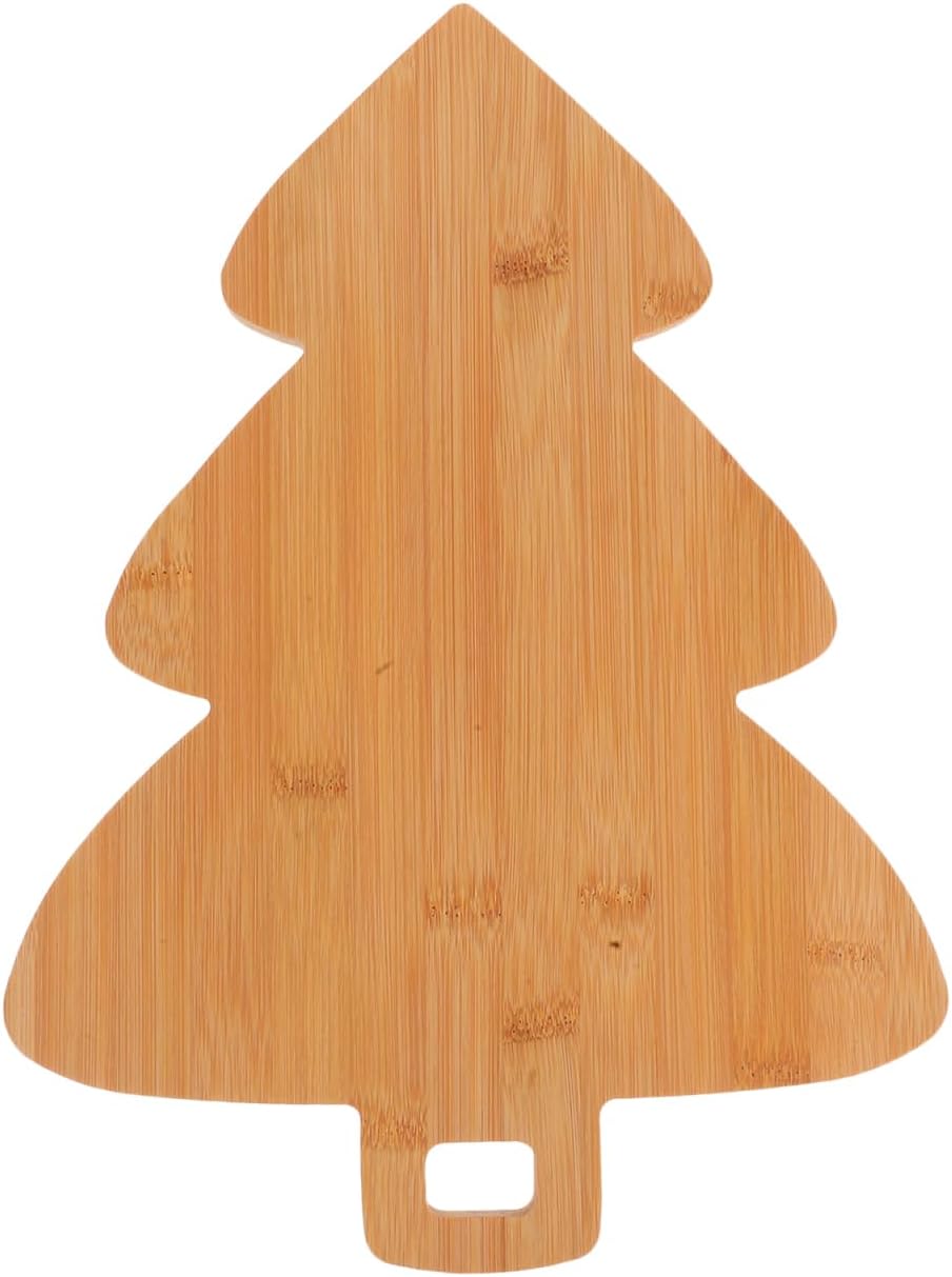 Amosfun Christmas Tree Cutting Board Serving Tray For Meat Vegetables And Fruits Christmas Charcuterie Platter Cheese Board 14. 9 Inch
