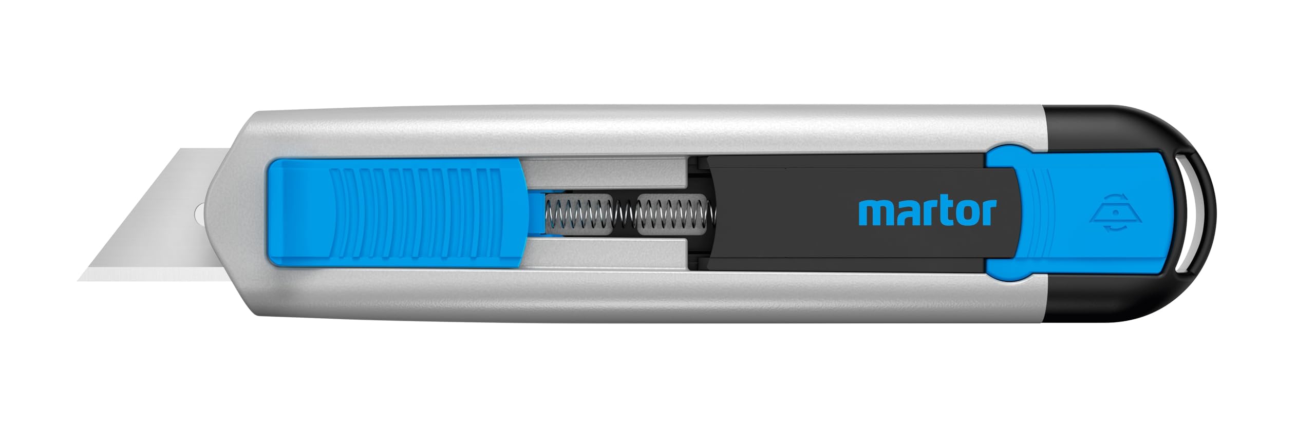 MARTOR Safety Knife with Blade retraction, SECUNORM 525, Professional Cutters, Aluminum, Right & Left Hander