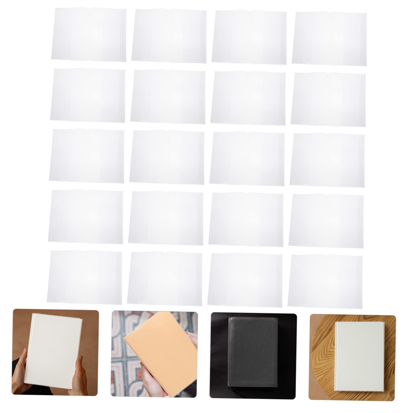 Tofficu 50piezas Fundas Para Libros De Plástico Duradero Para Estudiantes y Reutilizables