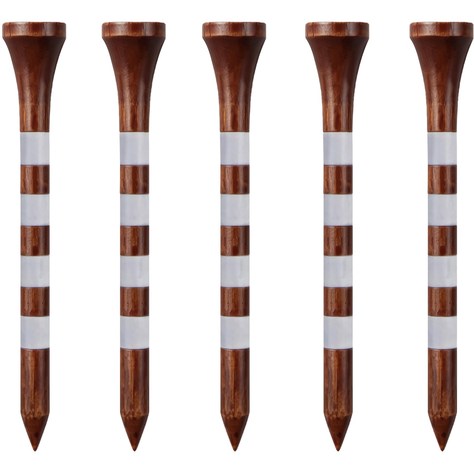 Zivisk Bamboo Golf Tees 83mm 100 Count, 3-1/4 inch Long Wooden Golf Tees - Brown