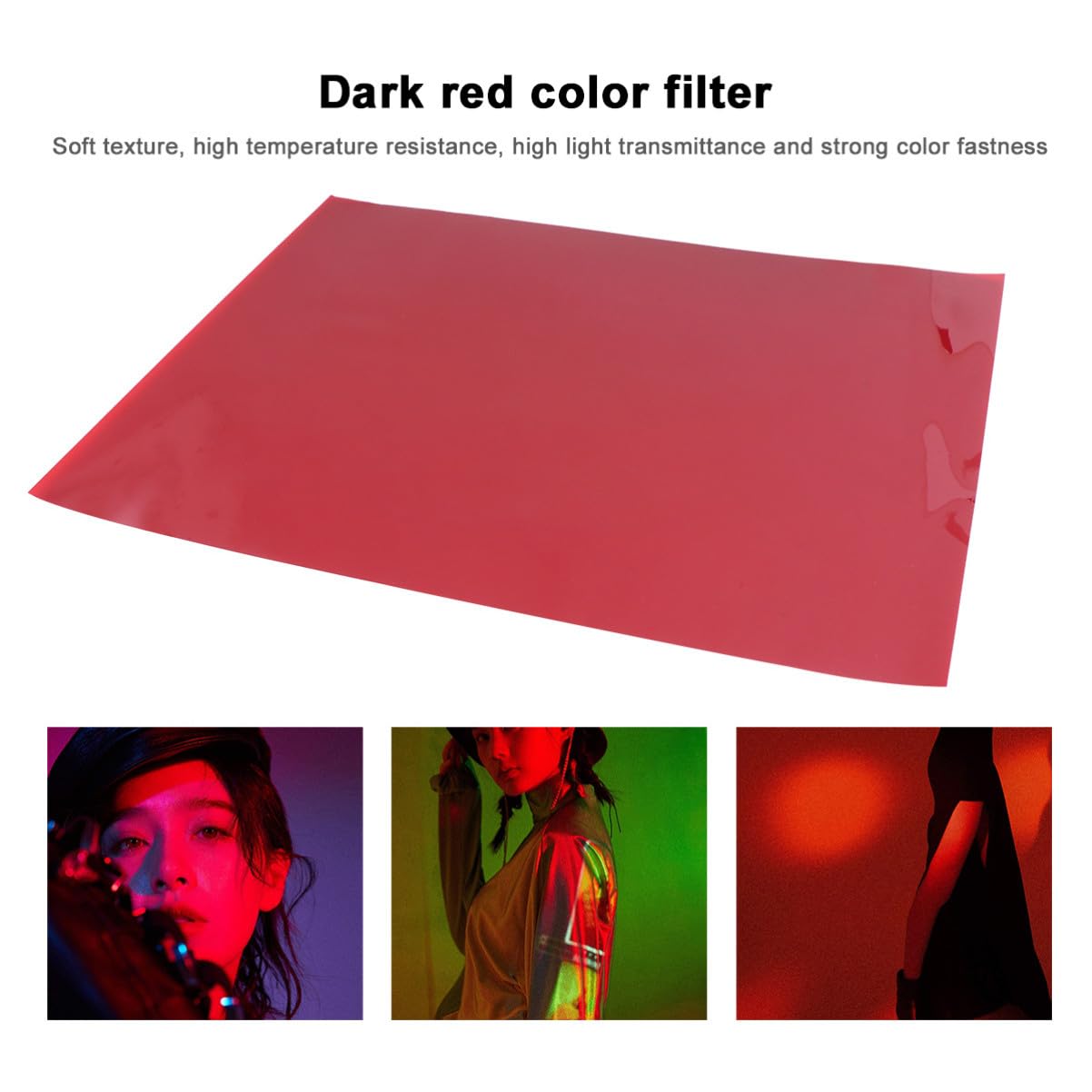 HOMSFOU 9stücke Teiliges Roter Farbfilter Für Kamera-Blitz Hochtemperaturbeständig Für Fotografie -Lampe Und Tungsten-Lampe Sorgt Für Besondere Lichteffekte Und