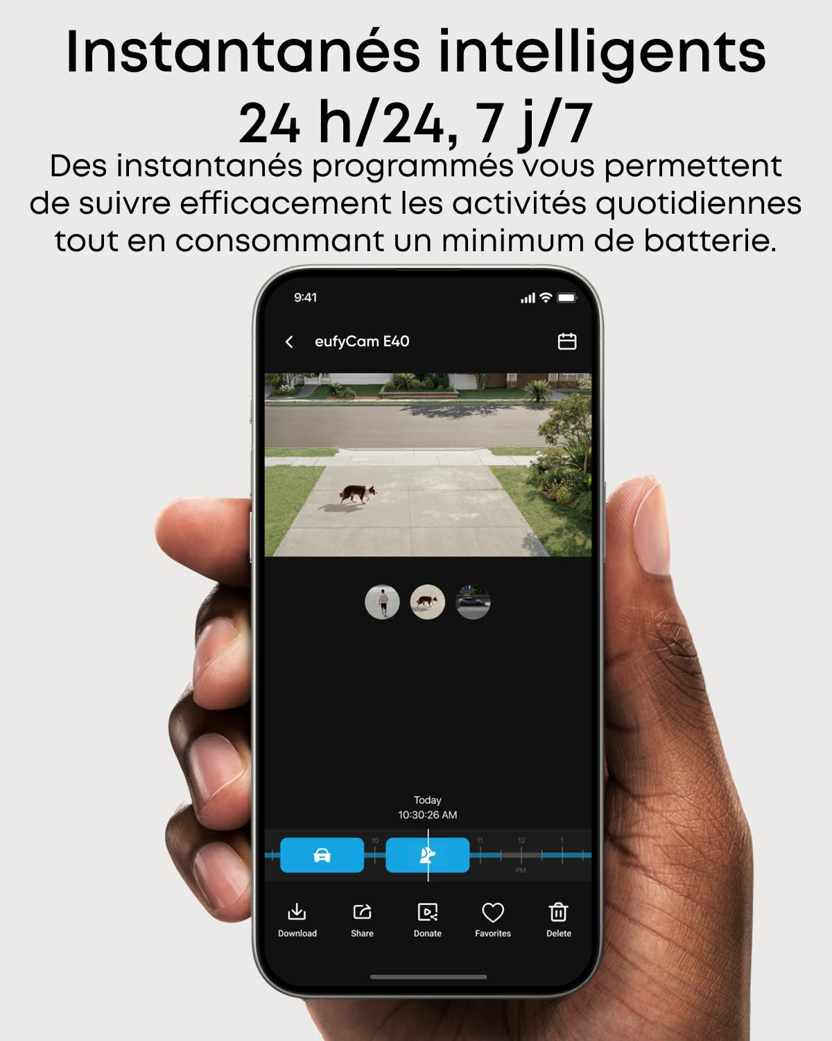 eufy Security eufyCam E40,caméras de sécurité solaires sans Fil pour l’extérieur, 2K avec Panneau Solaire intégré, Vision Nocturne MaxColor,mémoire Extensible, sans Frais d'abonnement mensue