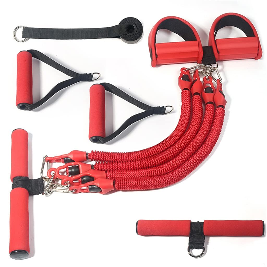 Fitness Elastic Bands Multifunctional 4 Tubes Latex Pull Rope Expander Workout Pedal Sports Resistance Bands Home Gym
