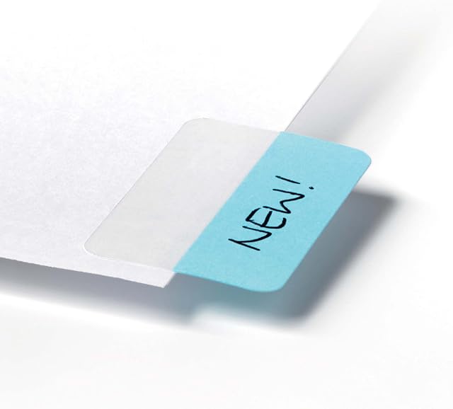 Durable Quick Tab Self-Adhesive Index Tabs | 40mm width | Pack of 48 Tabs In Assorted Colours | Perfect For Labelling Pages, Documents, etc
