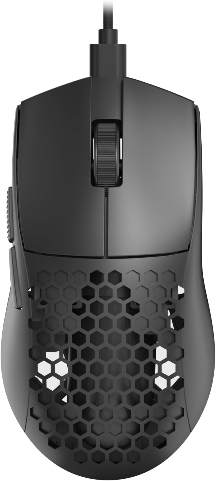 M617 Ultralight Honeycomb Shell Wired Gaming Mouse, 41g, 10,000 DPI, 6 Programmable Buttons, Drag-Free Paracord, Type-C Gamer Mouse with 2 Side Buttons for PC/Mac/Laptop, Black