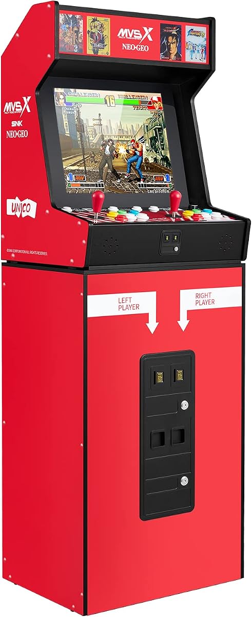 NEOGEO MVSX Arcade and Base with 50 Pre-Loaded SNK Retro Games, 17" Screen Home Entertainment Arcade