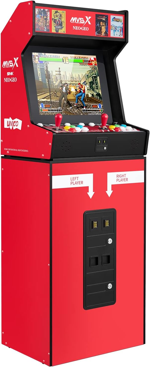 NEOGEO MVSX Arcade and Base with 50 Pre-Loaded SNK Classic Games, 17" Screen Home Entertainment Arcade