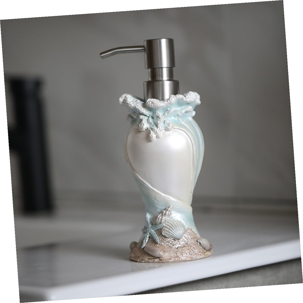 TOYANDONA Dispenser Sapone Liquido Stile Decorativo per Bagno e Cucina Bottiglia Ricaricabile per Sapone Lozione Shampoo e Gel Doccia Pompa Leggera e Facile da Usare Adatto per Casa e Hotel