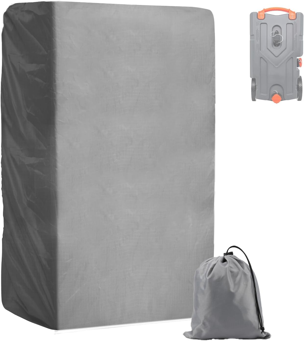 Waterproof RV Tote Tank Cover, Dustproof Portable Camper RV Tote Tank Cover, Fits 28/36 Gallon Tote Tanks, Protect Your RV Tote Tank, Gray (Cover Only)