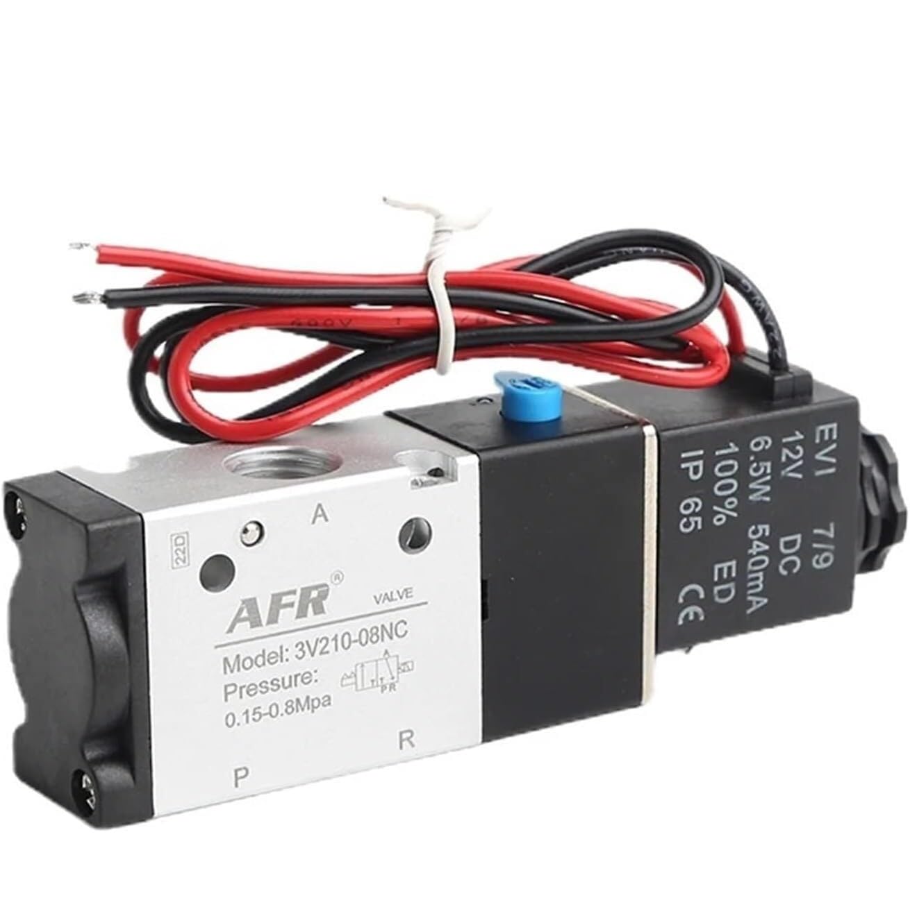 Normally Closed Pneumatic Gases Solenoid Valve - Electrically Controlled Solenoid Valve for Pneumatic Systems(3V210-08-DC24V)