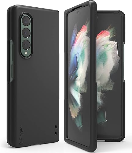 Ringke Funda delgada compatible con Samsung Galaxy Z Fold 3, PC dura y fina transparente de alta calidad con almohadilla antideslizante, cubierta