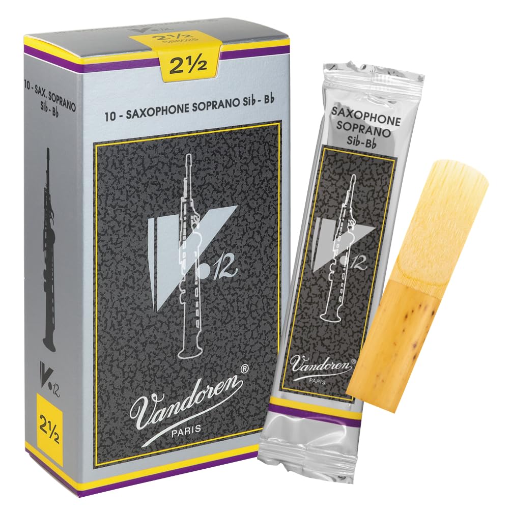Vandoren V12 Soprano saxophone reeds, box of 10 - Strength 2,5