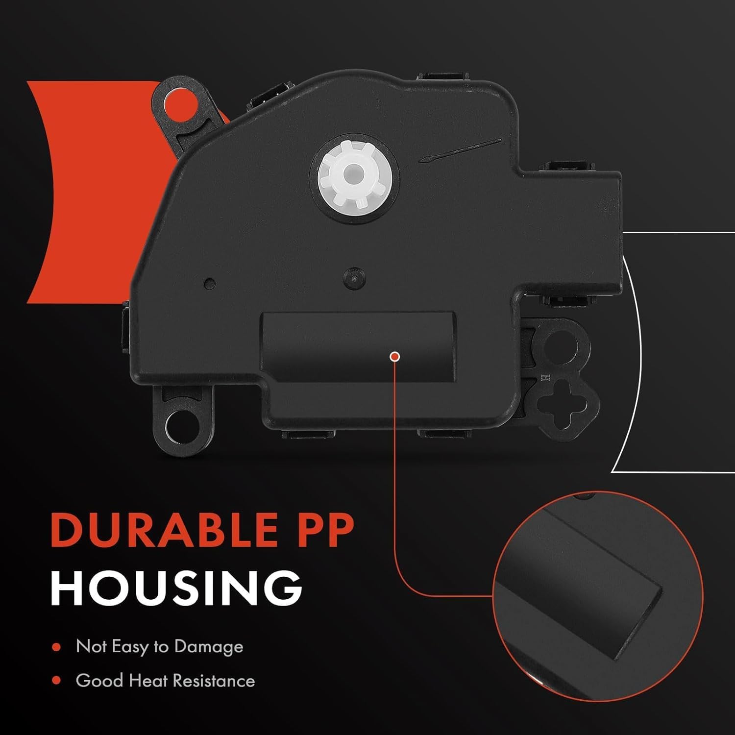 A-Premium HVAC Heater Blend Door Actuator with Gear Compatible with Jeep Grand Cherokee 2011-2013 & Dodge Durango 2011-2013, Blend, Main, Replace# 68079488AA