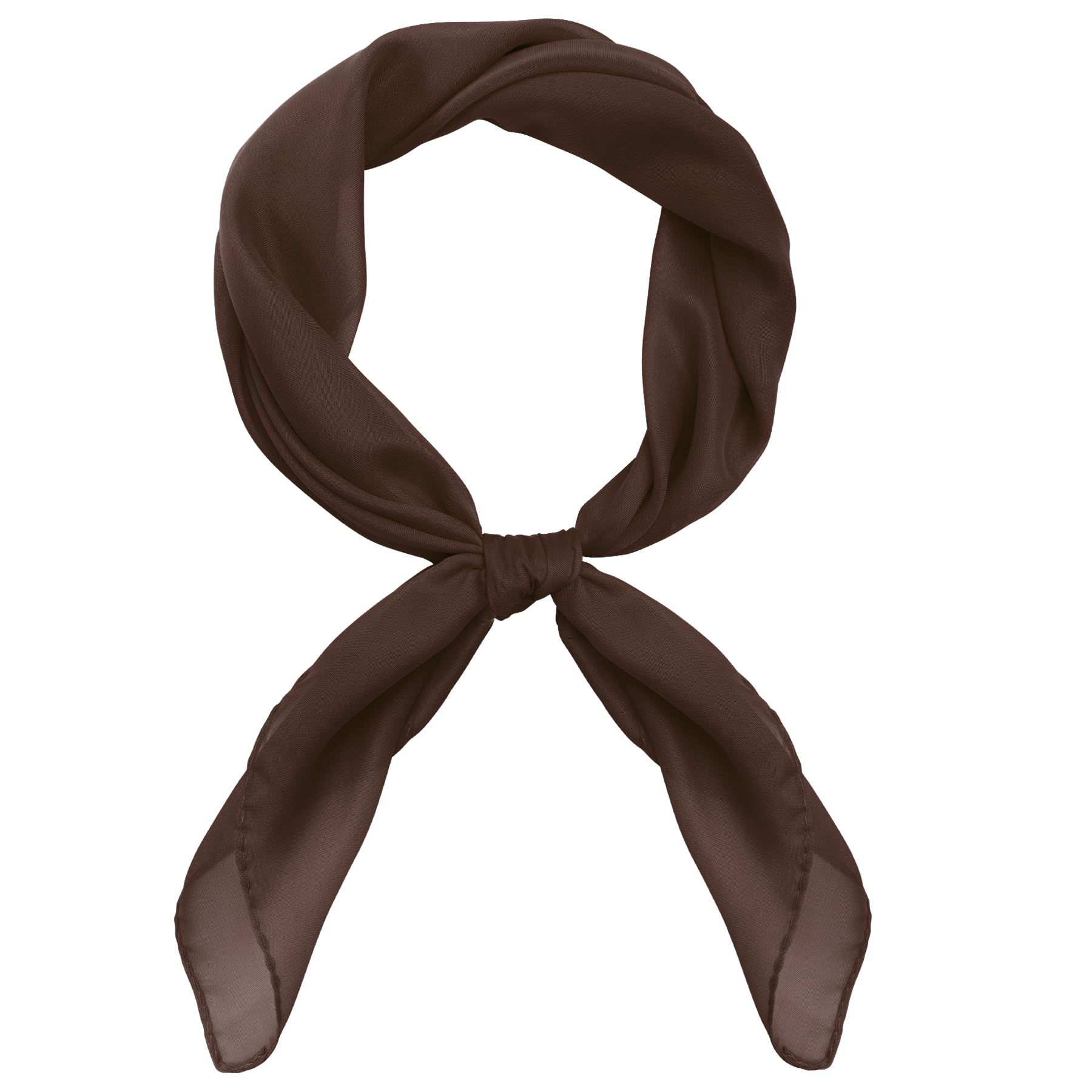 Pistha Chiffon Scarf Ribbon Neck Scarf Square Handkerchief 25.5 inch