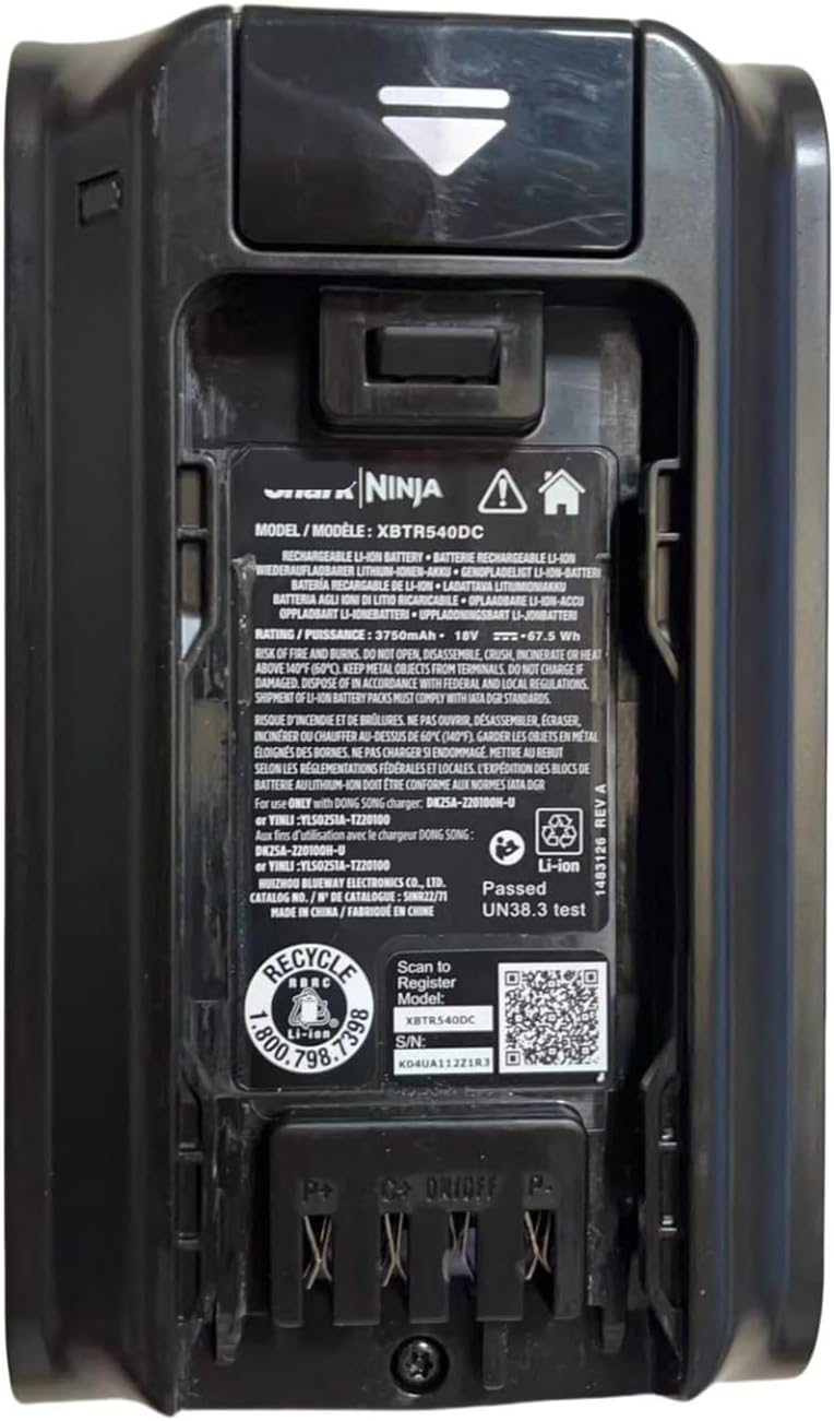 18V 3750mAh Lithium Ion Replacement Battery,Compatible for Shark XBTR540DC， XBTR540DCEU Vacuum Cleaners - Long - Lasting