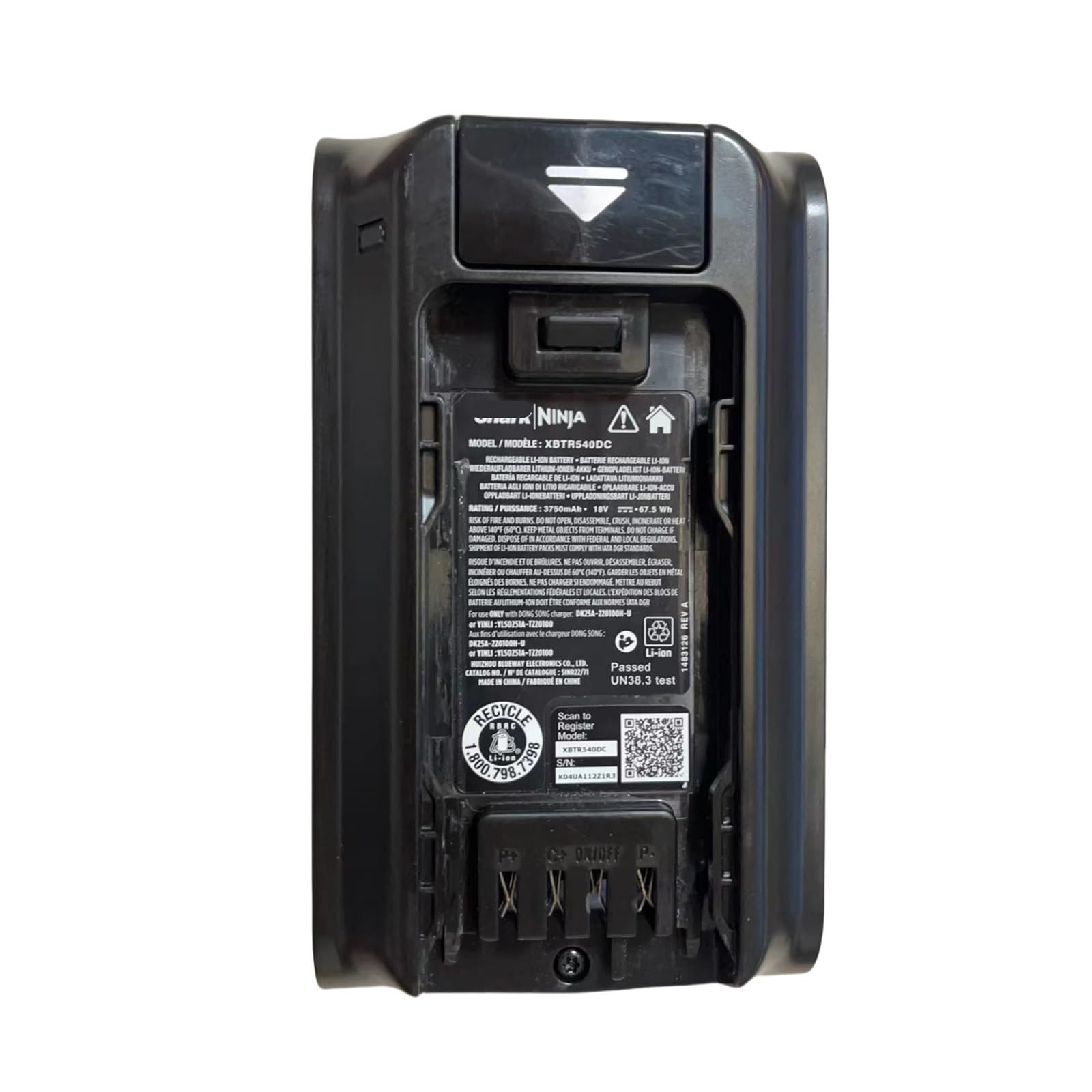 Quixpszto 18V 3750mAh Lithium Ion Replacement Battery,Compatible For Shark XBTR540DC， XBTR540DCEU Vacuum Cleaners - Long - Lasting