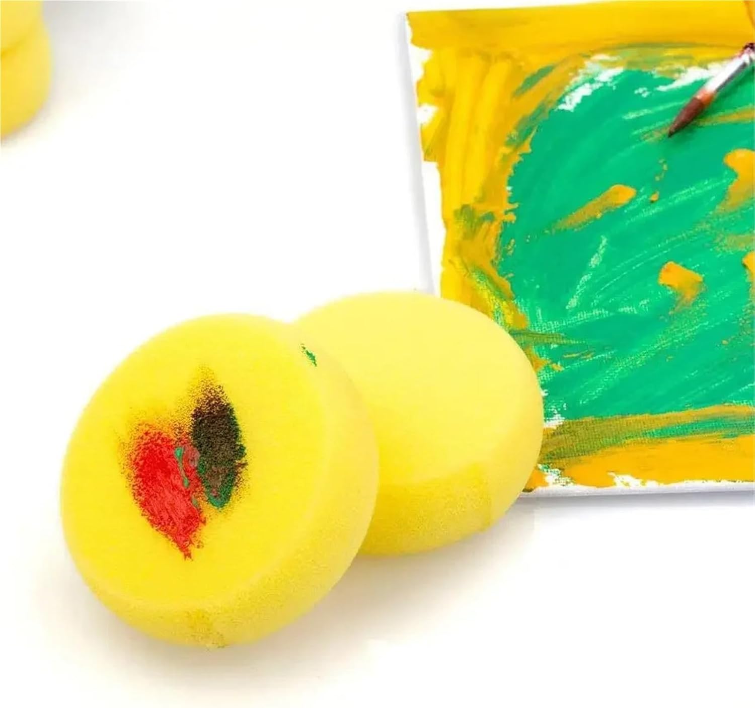 Sponge Brushes for Painting 100/200PCS Sponge for Coloring Round Watercolour Painting to Paint Crafts Sponges for DIY Crafts,Home Decors,Art Projects(200pcs)