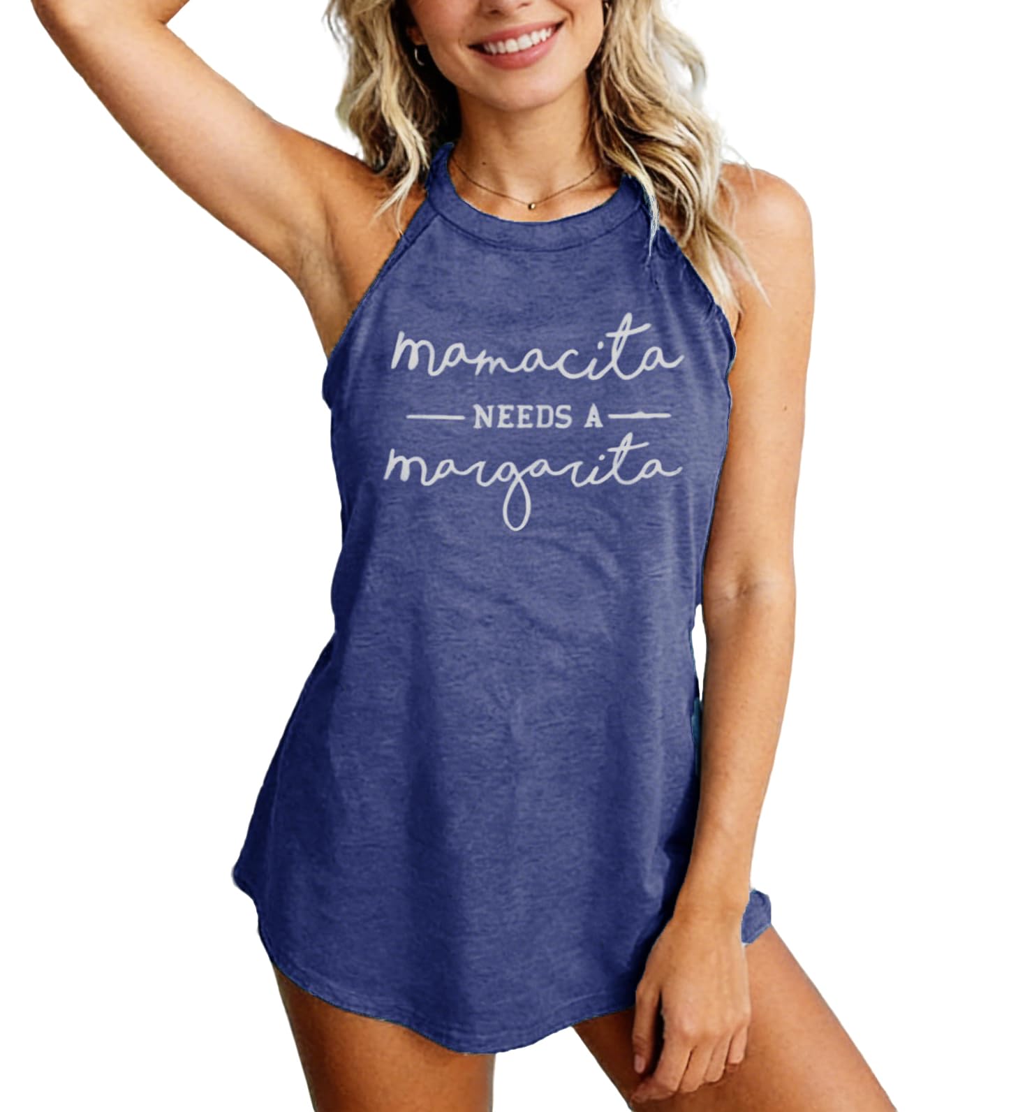 Mamacita Needs a Margarita Women Funny Shirts Workout Tops Graphic Beach Holiday Outfit Tees