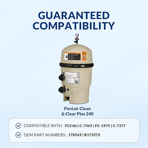 Miniatura 3 de Cartuchos de Filtro para Piscina CCP240 Mejorados de 5 oz, Compatibles con Pentair Clean & Clear Plus 240 (#160310), Reemplaza OEM 178569, R173572