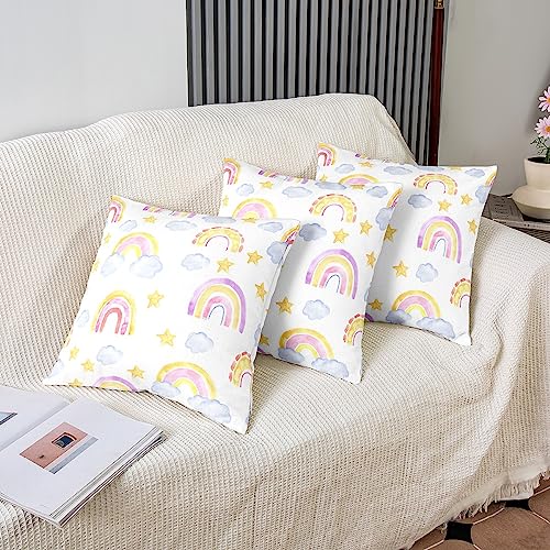 Housse de coussin 55x55 cm nuages et étoiles en lot de 2 Loussiesd - 5