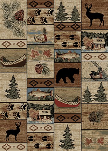 Tapete Area Rug 5X8 Rustic Lodge miniatura 1