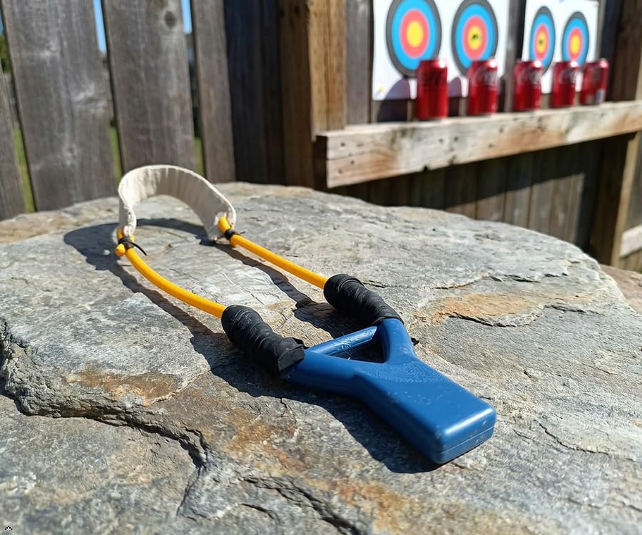 advancedestore Rubber plastic handle Powerful Catapult Slingshot (Multicolour) -(Pack of 1)-image-49