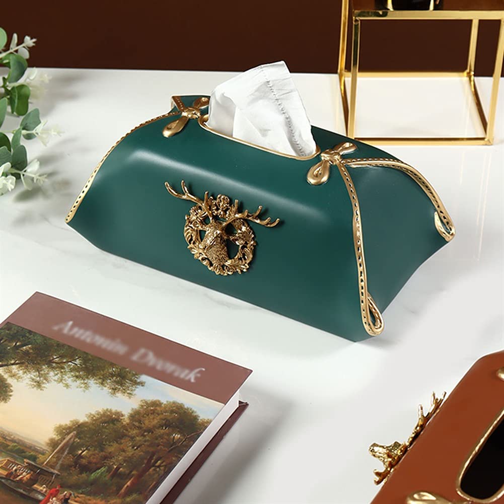 Portafazzoletti Multifunzionale Casa Retro Style Box Tissue Design Creativo Design Tissue Box Soggiorno Decorazione desktop Decorazione del tessuto Tavolo da pranzo Tavolo da pranzo Deposito di tessut