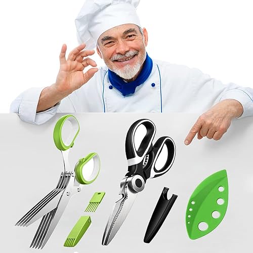 Miniatura 6 de Paquete de 2 tijeras de cocina, tijeras de carne resistentes de acero inoxidable para aves de corral y mariscos para pollo, verduras, pescado,