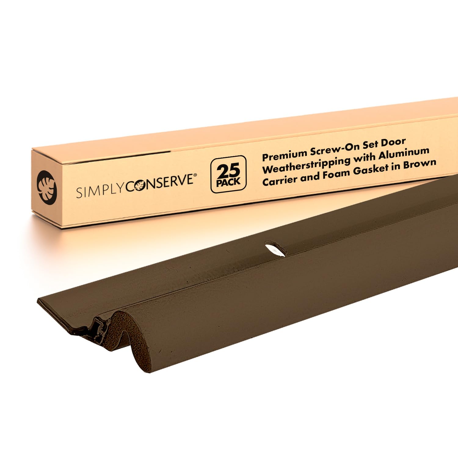 Simply Conserve Premium Screw-On Set Door Weatherstripping with