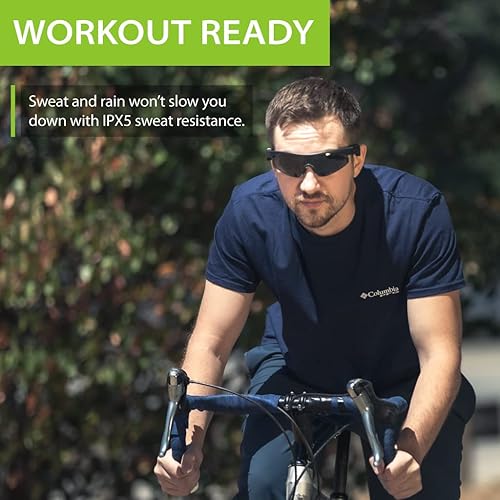 Miniatura 4 de Avantree SG188 - Lentes de sol de audio inteligentes Bluetooth para hombres, protección UV400 y gafas polarizadas, deportes y ciclismo, oreja abierta