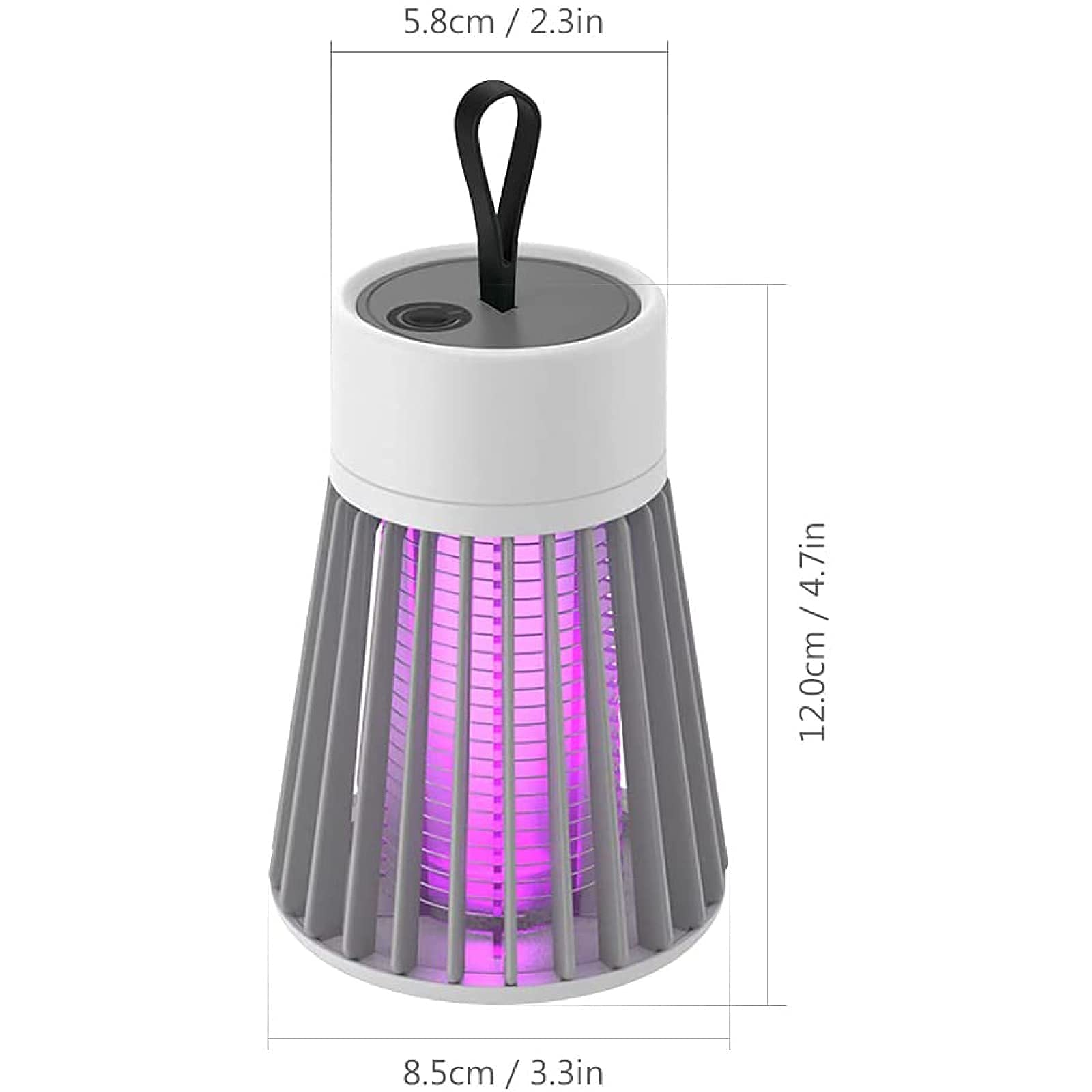 Trappola per zanzare Lampada repellente per zanzare portatile Lampade elettriche repellenti per zanzare Alimentatore USB Trappola elettronica, ricaricabile tramite USB (Usbrechargeable)