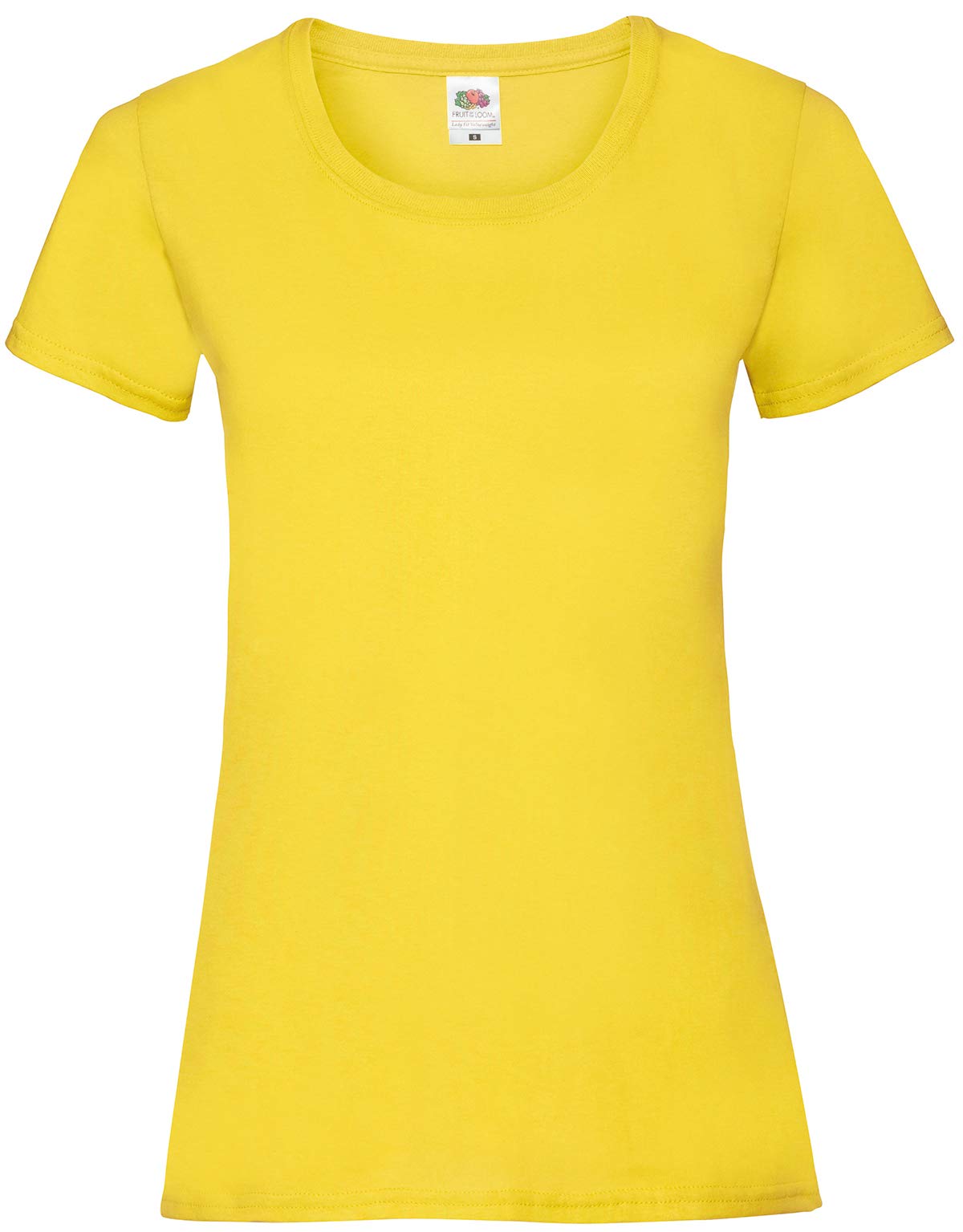 Fruit of the Loom Women Valueweight 5 T-Shirt, Yellow (Yellow K2), 12 (Manufacturer Size:M/12) pack of 5