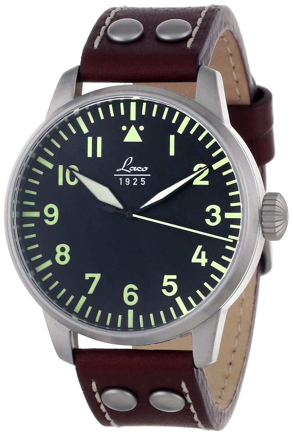 LacoGents Watch Augsburg 861688, Black/Brown, Strap