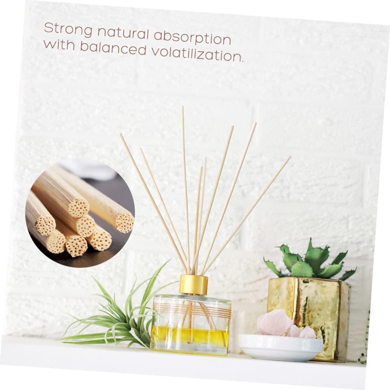 Cabilock 100pcs Rattan Diffuser Sticks for Essential Oil, Home Fragrance