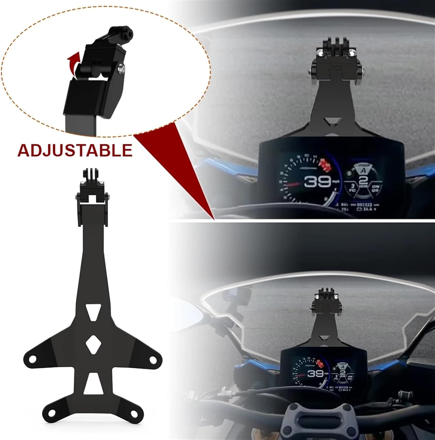 カスラー オートバイ携帯電話ナビゲーションブラケットサポート 12MM