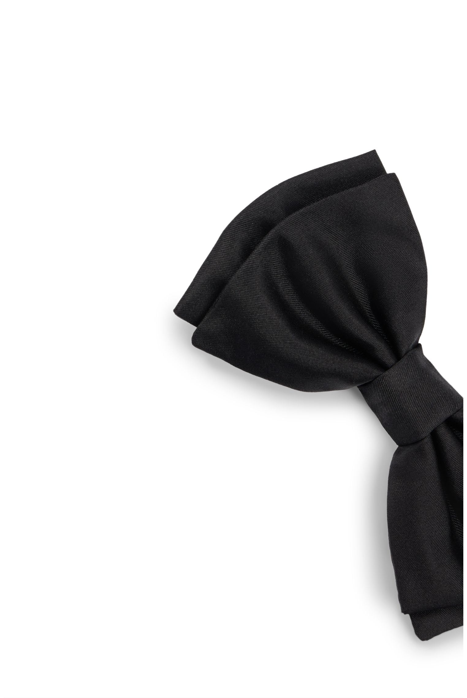 BOSS Herren H-BOW TIE In Italien gefertigte Fliege aus Seiden-Jacquard Schwarz Stck