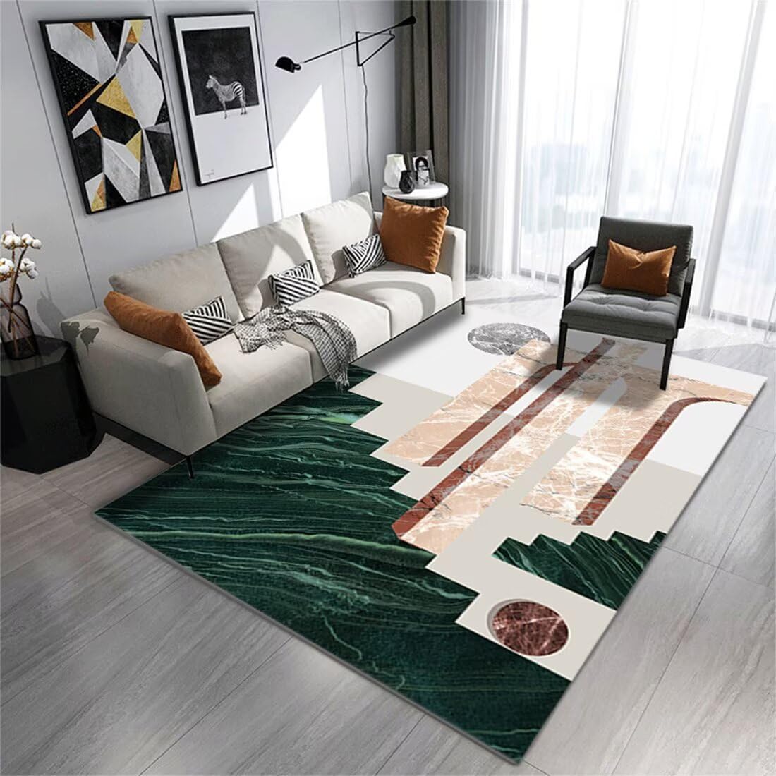 Tapis de salon decoration moderne lavable 140X300CM pour chambre et table