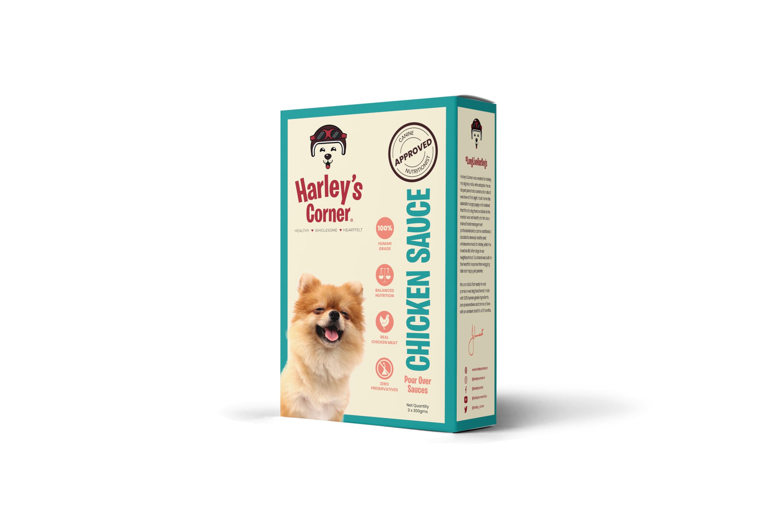HARLEYS CORNER Chicken Sauce - Meal Topper Dog Food - Pack of 4 (180g Each), Nutritious Flavour Enhancer, Treat - Pack of 4 (180g Each) (B0D8TD9BJM) Amazon Price History, Amazon Price Tracker