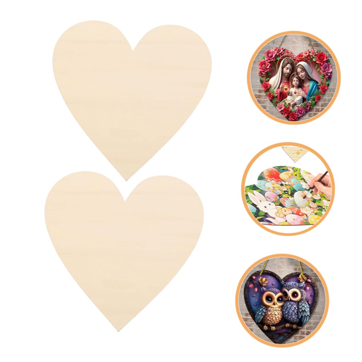LALAFINA 30stücke Holzherzen Unbemalt für Bastelarbeiten Kleine Herzförmige Holzstücke als Dekoration Holzspäne für Diy-projekte Heim und Partydekoration mit Holzornamenten