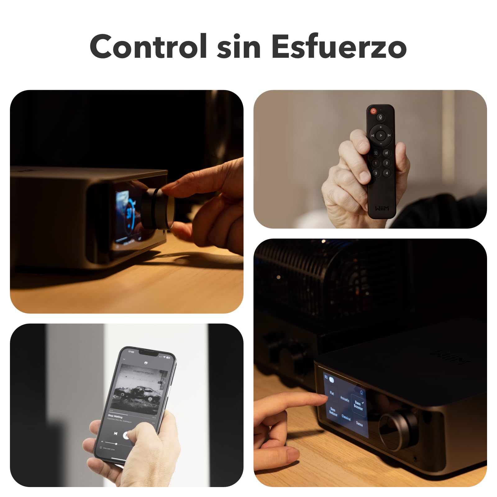 WiiM Ultra Music Streamer, Preamplificador Digital, Pantalla táctil 3,5", Compatible con Google Cast, Alexa, Reproduce Spotify, Amazon Music, Tidal, HDMI ARC, Entrada Phono, Salida Auriculares, Gris