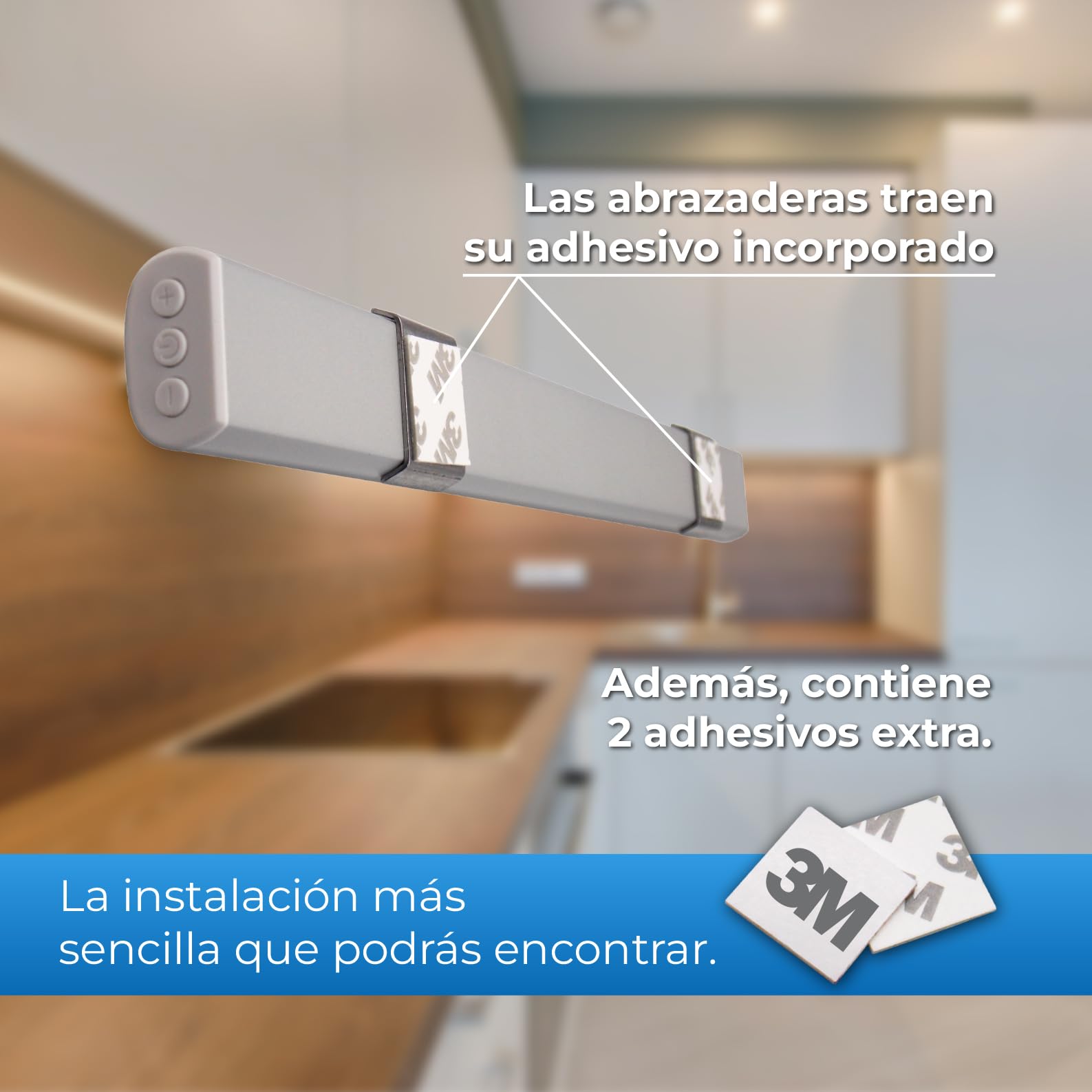 LED ATOMANT 4x Luz LED Magnetica Armarios 200LM Regulable y Recargable USB
